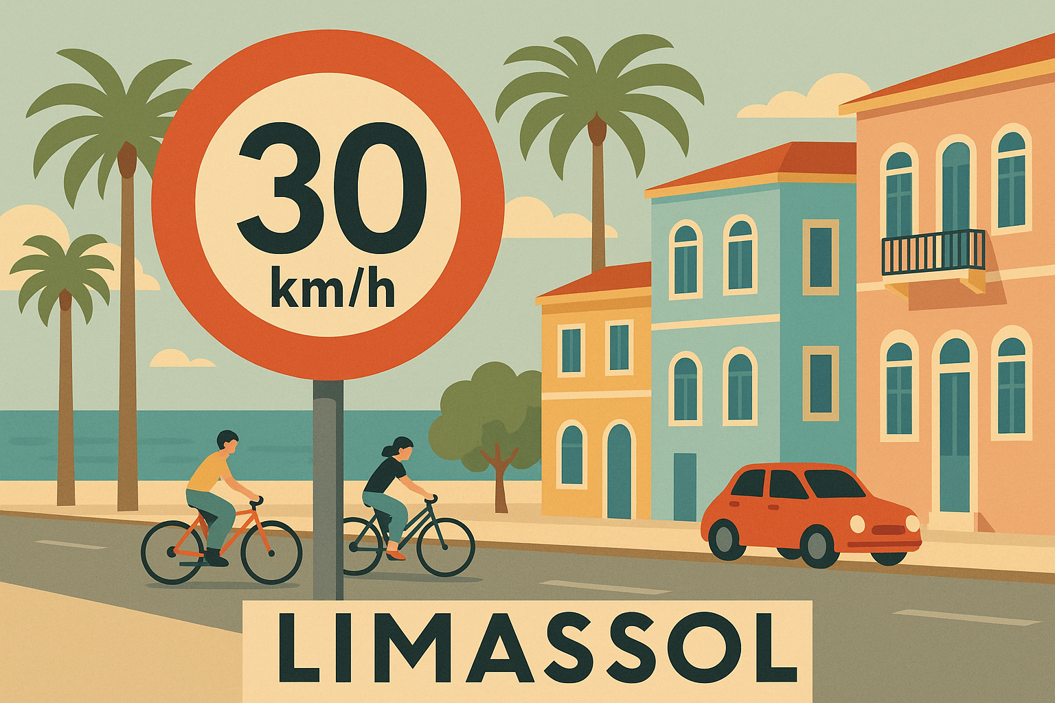 Limassol wprowadza ograniczenie prędkości do 30 km/h w centrum miasta